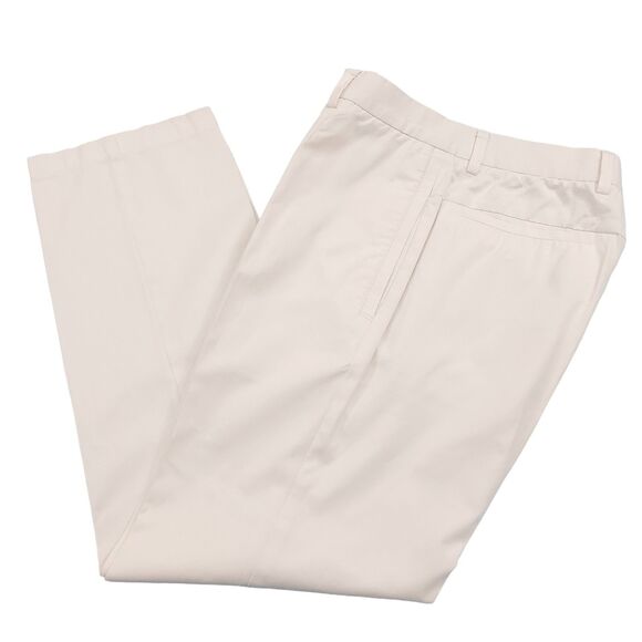Panicale Italy Trousers Pants Womens 46 White Flat Front Straight Made in Italy - Picture 5 of 13